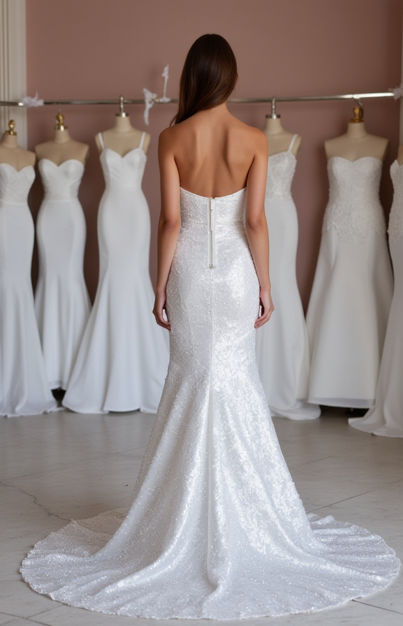 Timeless White A-Line Wedding Dress with Delicate Lace and a Flowy Silhouette