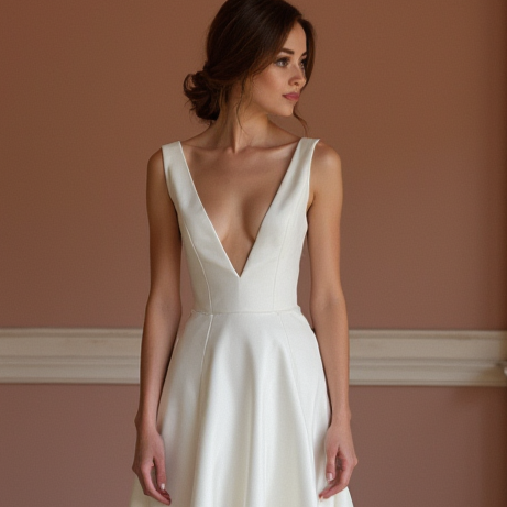 Glamorous White A-Line Bridal Gown with Sparkling Beads and Elegant Train