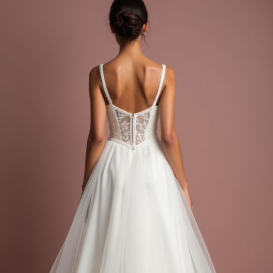 Classic White Princess Wedding Gown with Pearl Embellishments for Elegance