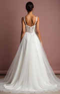 Classic White Princess Wedding Gown with Pearl Embellishments for Elegance