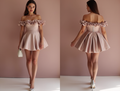 Elegant Pink Evening Dress & Prom Dress with Draped Back for a Sophisticated Feel