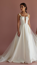 Modern White Princess Wedding Dress for a Fashion-Forward Bride