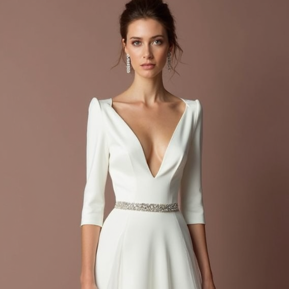 Regal White Princess Wedding Gown with a Chapel Train for a Majestic Look