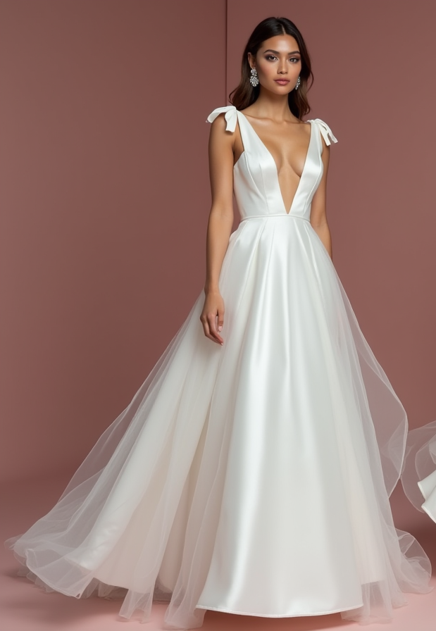 Luxurious White Princess Ball Gown Wedding Dress with a Royal Touch
