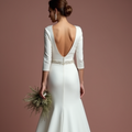Princess White Wedding Dress with Long Sleeves for a Graceful Look