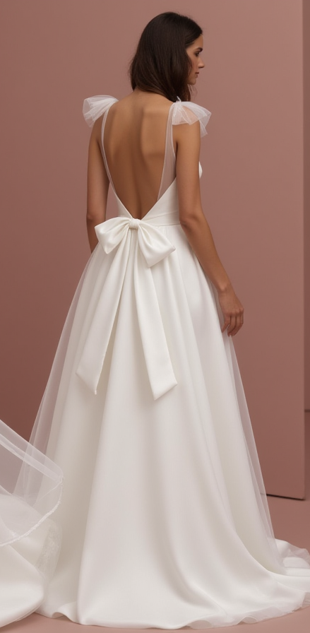 Dreamy White Princess Bridal Gown with Beaded Bodice and Cathedral-Length Train