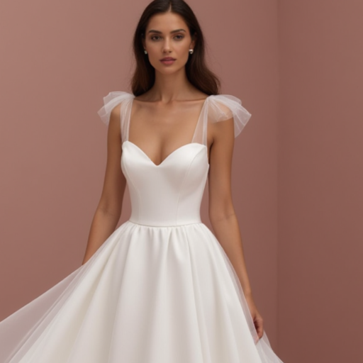 Dreamy White Princess Bridal Gown with Beaded Bodice and Cathedral-Length Train