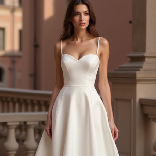 Elegant White A-Line Wedding Dress Gown with Lace Appliqué and Flowing Tulle Skirt