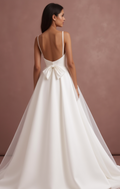 Regal White Princess Ball Gown with Intricate Lace Details and a Dramatic Train