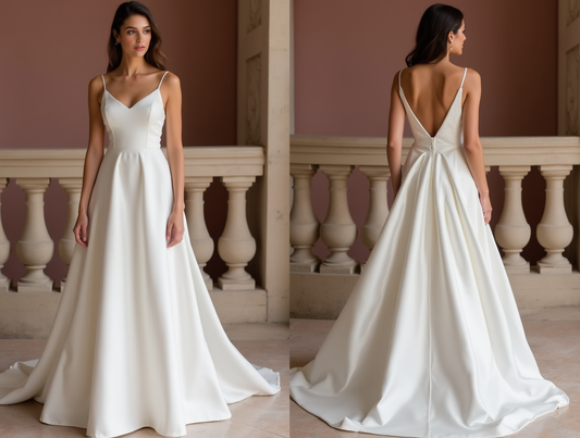 Stunning White Princess Bridal Gown with Sheer Sleeves and a Grand Tulle Skirt