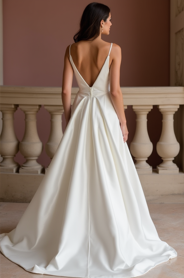 Stunning White Princess Bridal Gown with Sheer Sleeves and a Grand Tulle Skirt