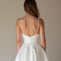 Stunning White Mini Short Wedding Dress with a Drape Sleeve for a Soft and Flowing Look