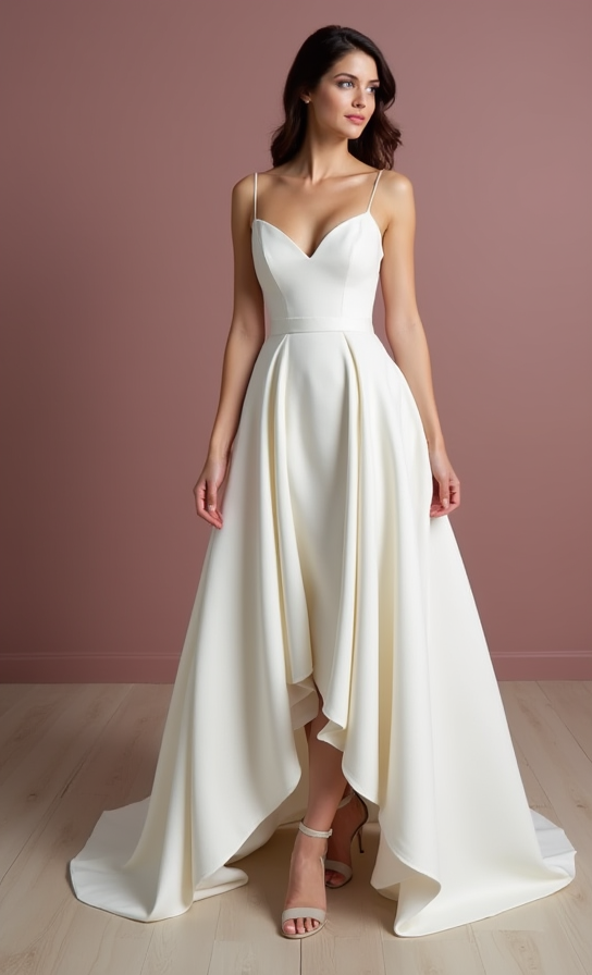 Elegant White Mermaid Wedding Dress with a Structured Bodice for a Sleek Look