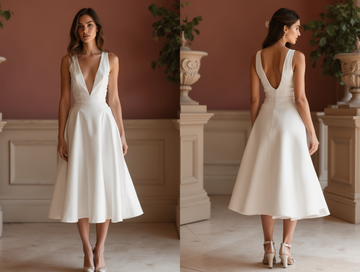 Chic White Mini Short Wedding Dress with Side Cutouts for a Modern and Trendy Look