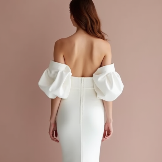 Dramatic White Mermaid Wedding Gown with a Lace Train for a Vintage Touch