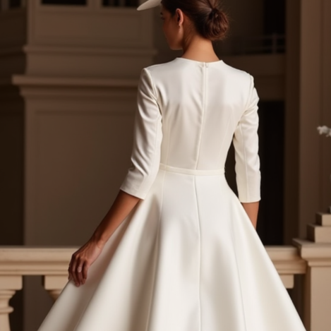 Stylish White Mini Short Wedding Dress with a Pleated Bodice for a Flattering Silhouette