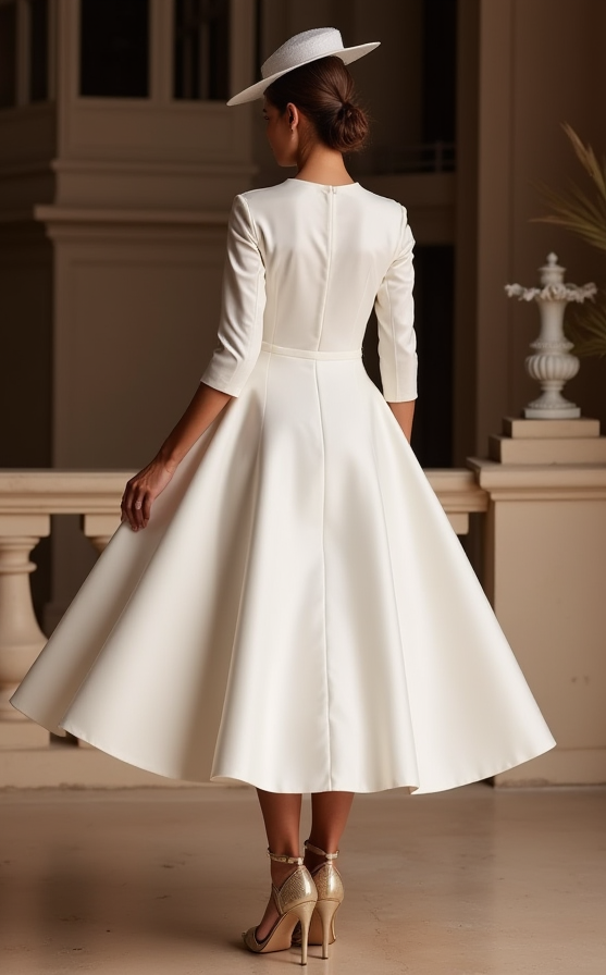 Stylish White Mini Short Wedding Dress with a Pleated Bodice for a Flattering Silhouette