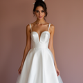 Show-Stopping White Princess Wedding Dress with Layers of Tulle and a Beaded Waist