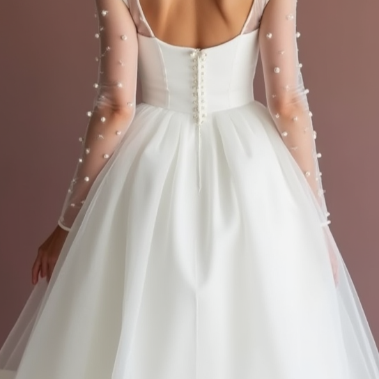 Classic White Mini Short Wedding Dress with a Wide Strap for a Comfortable Fit