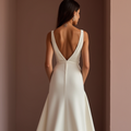 Glamorous White Mermaid Wedding Dress with a Deep Back for a Sexy Statement