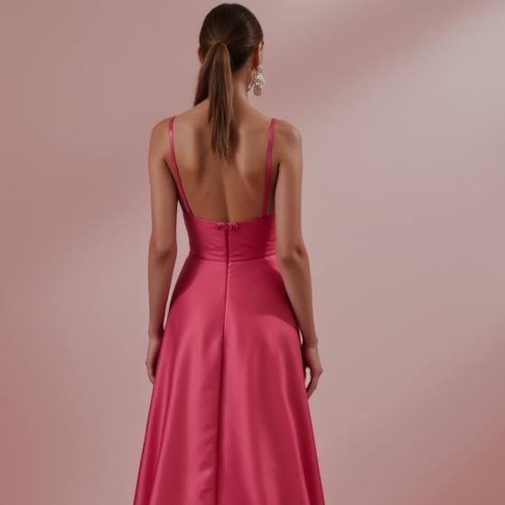 Sophisticated Evening Dress and Prom Gown with Satin and Lace for a Luxe Feel
