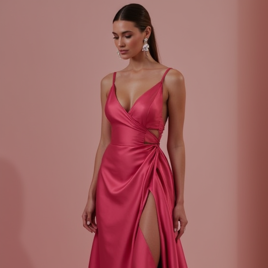 Sophisticated Evening Dress and Prom Gown with Satin and Lace for a Luxe Feel
