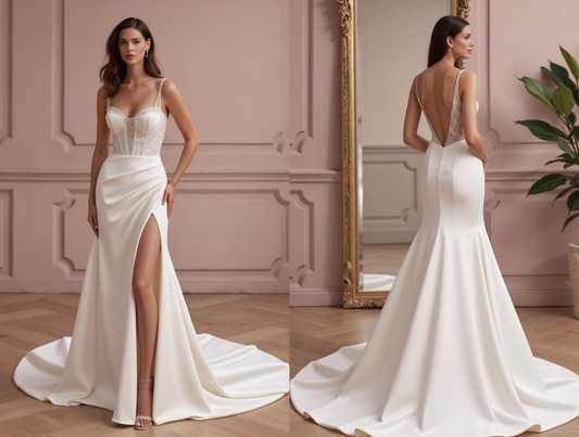 Elegant A-Line Bridal Gown with a Sheer Bodice for a Modern Twist