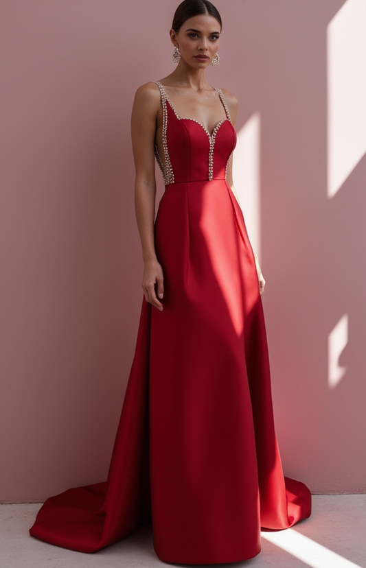 Timeless Evening Dress and Prom Dress with a Pleated Skirt for a Sophisticated Style