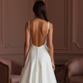 A-Line Wedding Dress with Draped Bodice for a Soft, Elegant Silhouette