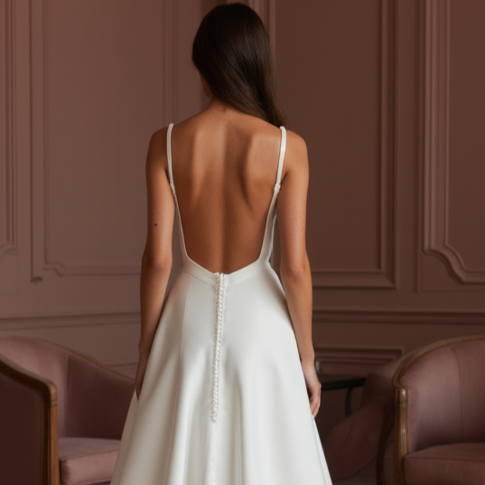 A-Line Wedding Dress with Draped Bodice for a Soft, Elegant Silhouette