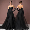 Black Wedding Dress with a Victorian-Inspired Gothic Silhouette