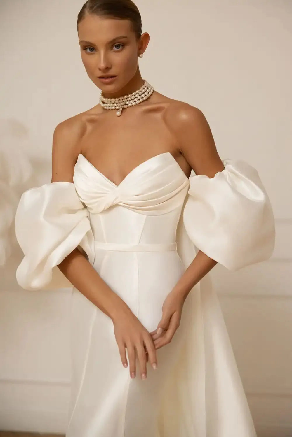 Elegant Simple Wedding Dresses Satin Sheath Mermaid Sexy Bridal Gowns Strapless Backless Sleeveless Robes Vestidos De Novia