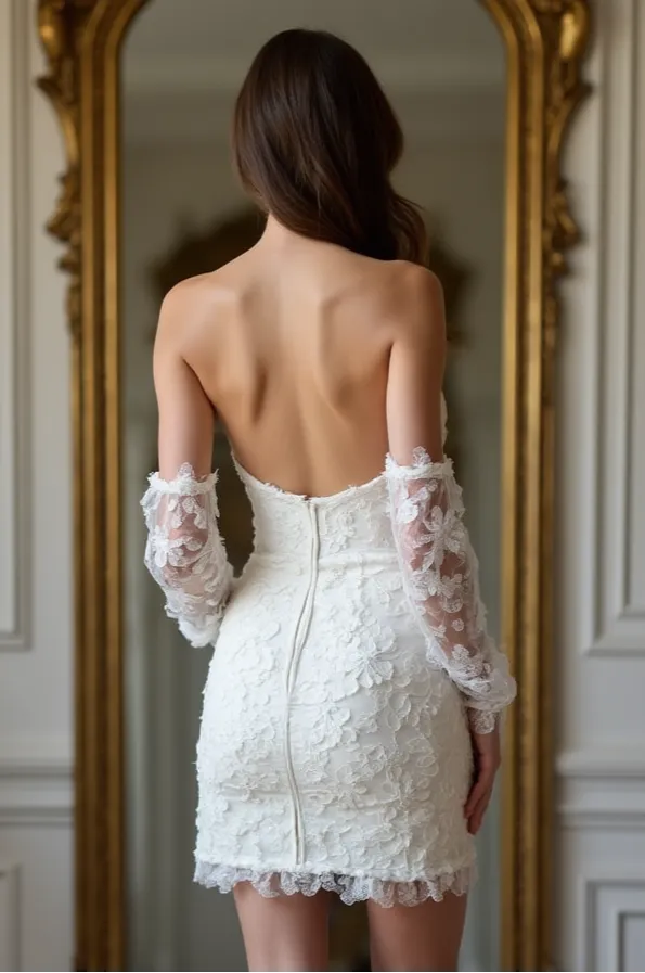 Short Wedding Dress with Classic Charm and Modern Elegance