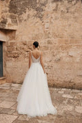 Wedding Dresses Boho Spaghetti Straps Appliques A-Line Princess Bridal Dress Elegant Plus Size Wedding Gown