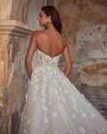 Luxury Elegant Wedding Dresses A Line Woman's Pastrol 3D Flower Lace Applique Princess Bride Gowns Formal Vestidos De Novia
