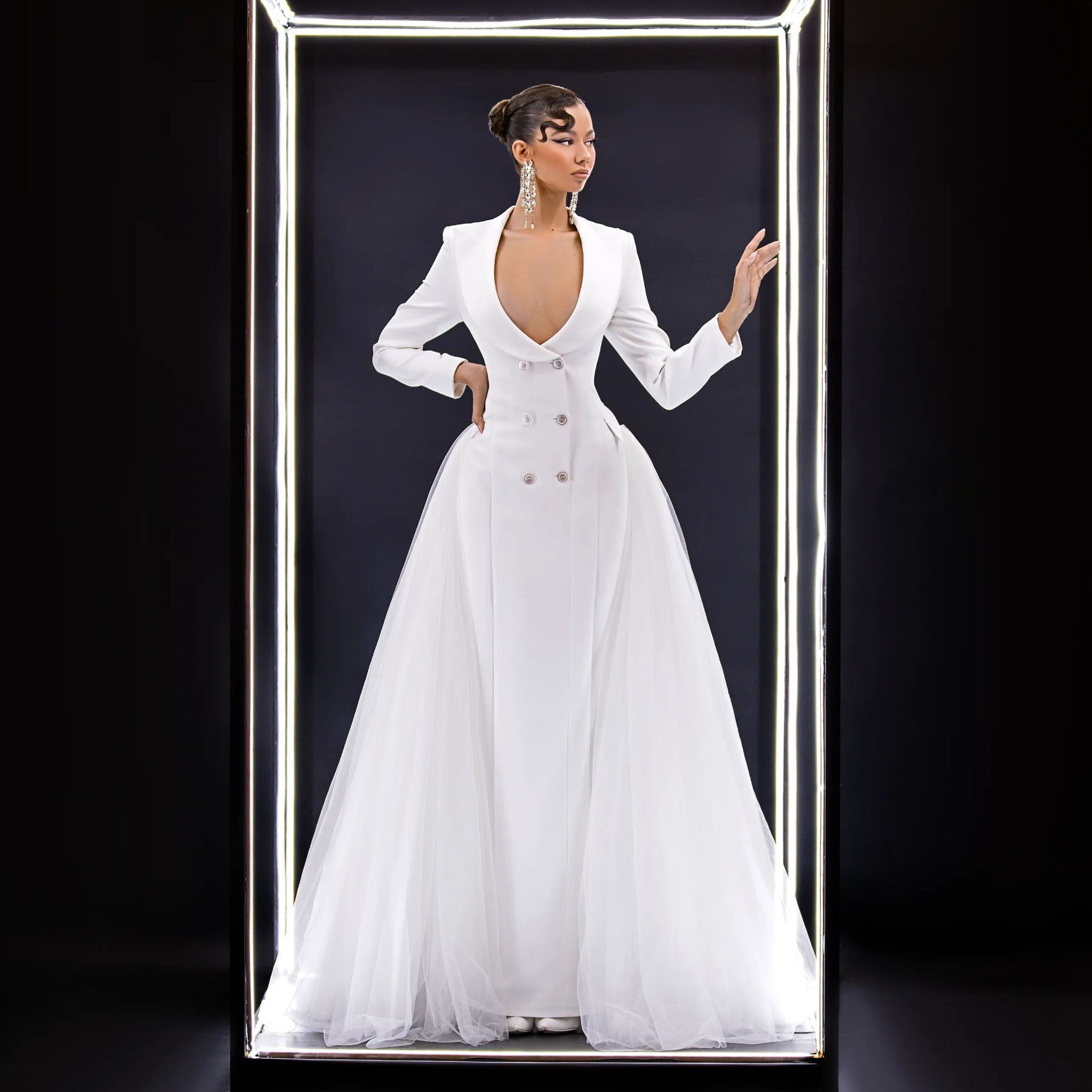 Vestido largo de novia tipo - Main Image