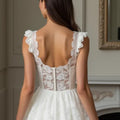 Mini Wedding Dress with Feminine Touches for a Soft, Romantic Feel