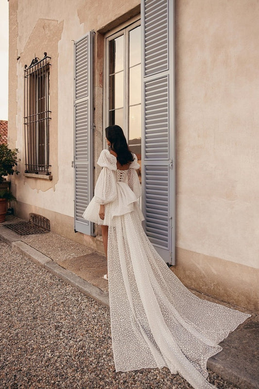 Vestido De Novia De sirena 2 en 1, Vestido De Novia moderno sin mangas con lazo De satén, Vestido De Novia De princesa 