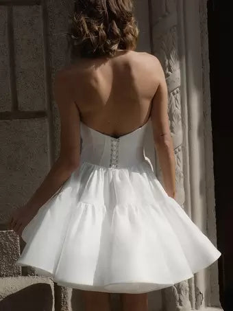 2 su 1 abito da sposa sirena moderna manica a maniche papi raso da sposa abito da sposa Princess Vestido de nolia