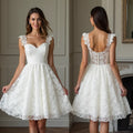 Mini Wedding Dress with Feminine Touches for a Soft, Romantic Feel