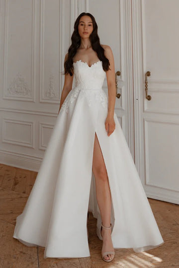 Vestido De Novia De sirena 2 en 1, Vestido De Novia moderno sin mangas con lazo De satén, Vestido De Novia De princesa 