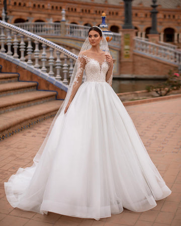 Einfache elegante Brautkleider für Frauen Eine Linie sexy Applikationsseite Split Tüll Brautkleider ärmelloses anmutig Vestidos