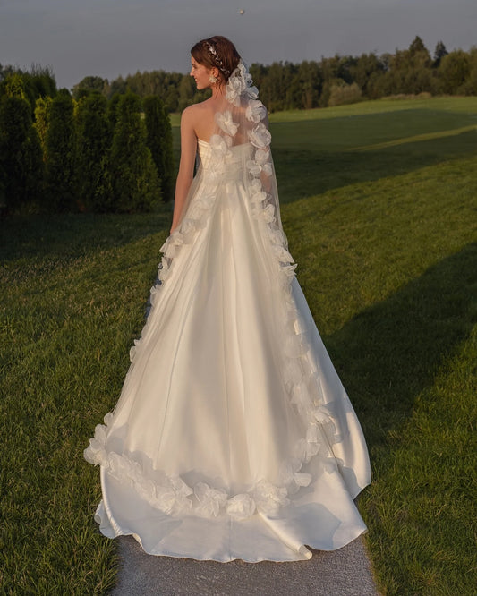 Toofgon sirène satin robes de mariée avec une jupe plissée mariée fête des robes nuptiales
