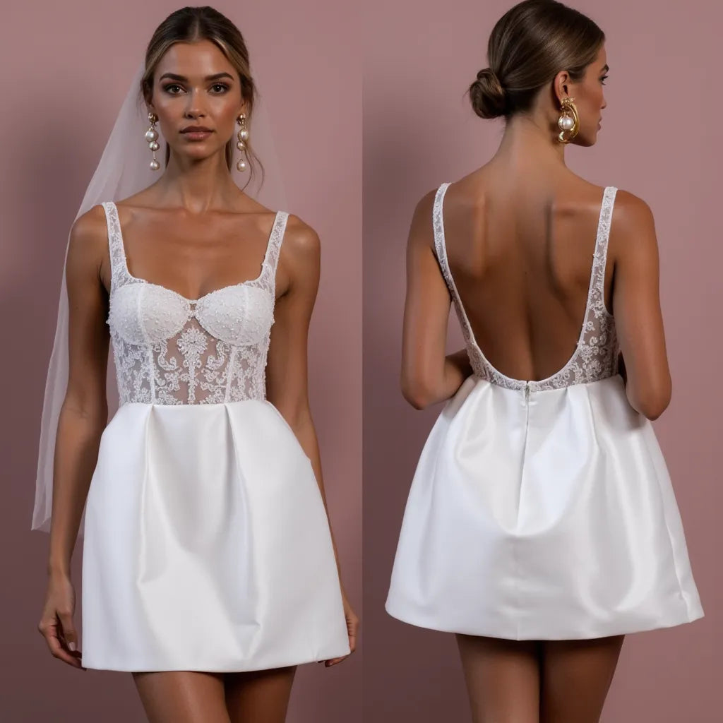 Mini Wedding Dress for Petite Brides Who Want a Timeless Look