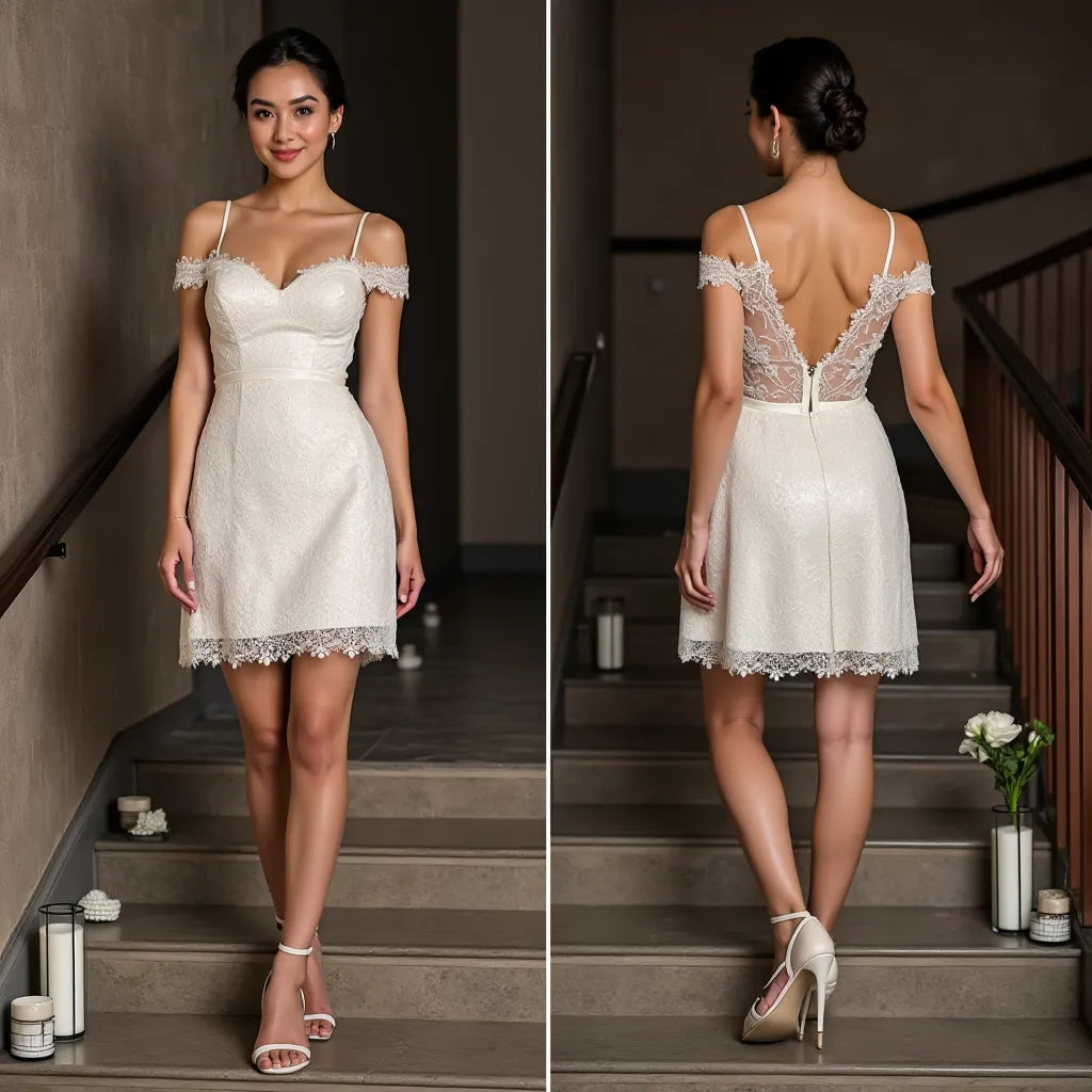 Mini Wedding Dress with Unique Features for a Standout Look