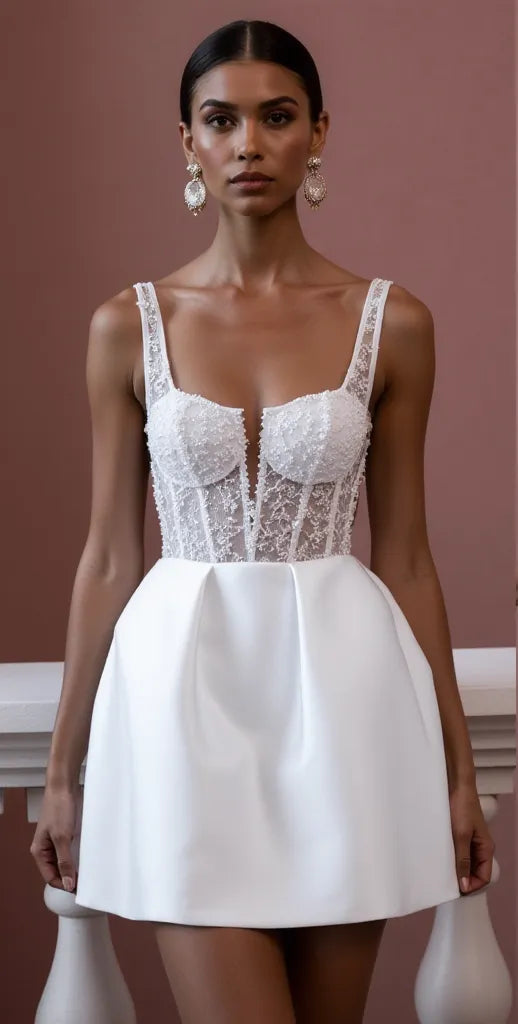 Mini Wedding Dress for a Fun and Flirty Bridal Reception Outfit