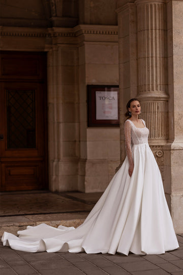 2 em 1 vestido de casamento sereia moderno sem mangas arco cetim tribunal trem vestido de noiva princesa vestido de novia 