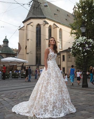 Sexy sem mangas vestidos de casamento clássico rendas apliques vestido para noiva elegante uma linha longo vestido de noiva robe de mariée