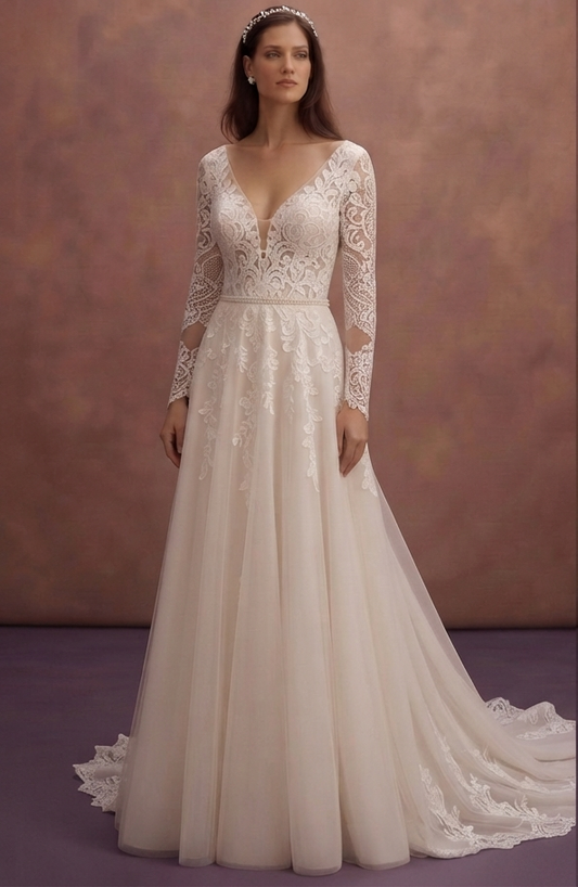A-Line Lace Wedding Dresses with Romantic Silhouettes