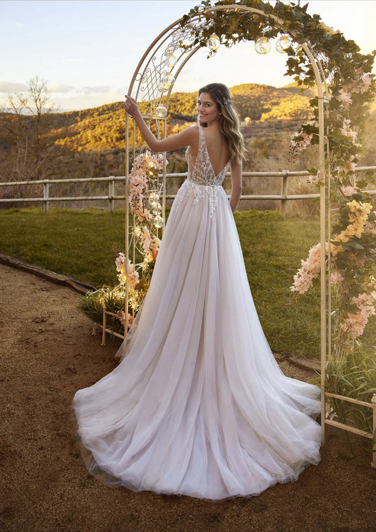 Vestido De Novia De sirena 2 en 1, Vestido De Novia moderno sin mangas con lazo De satén, Vestido De Novia De princesa 